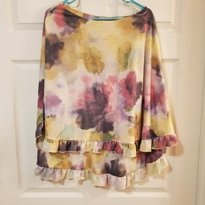 Sweet Pea by Staci Frati Watercolor Poncho